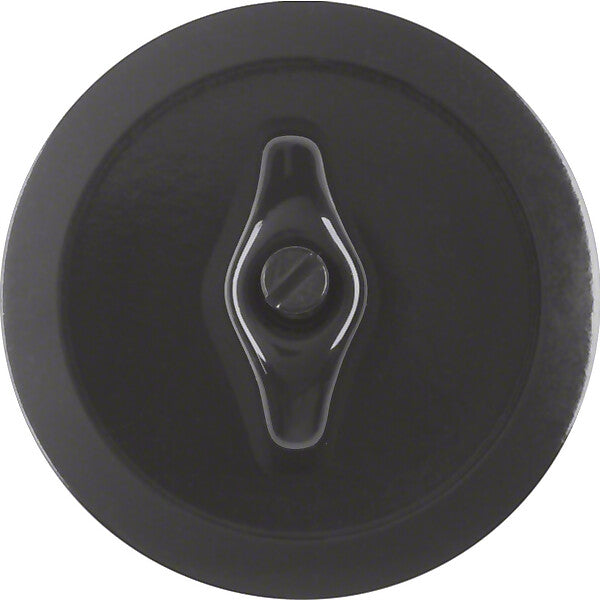Hager/Berk Zentralstück mit Knebel sw/gl 164701